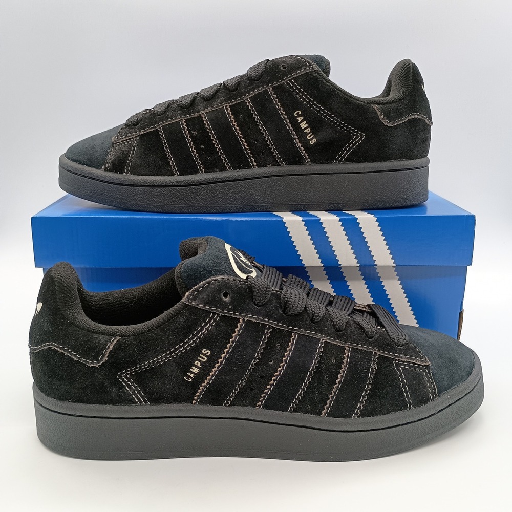 Adidas Campus 00s W Core Black Cream White Suede Sneakers JQ5779 Womens 9 NEW